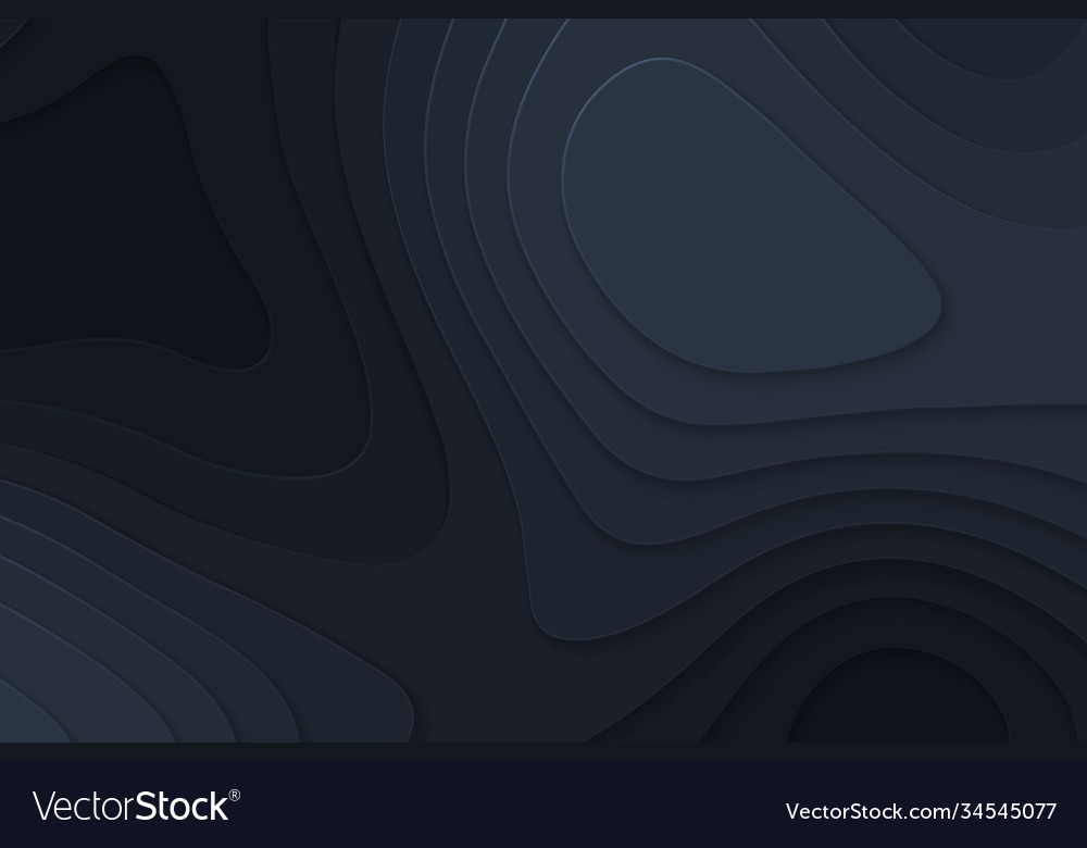 Geometric cut paper black background topography