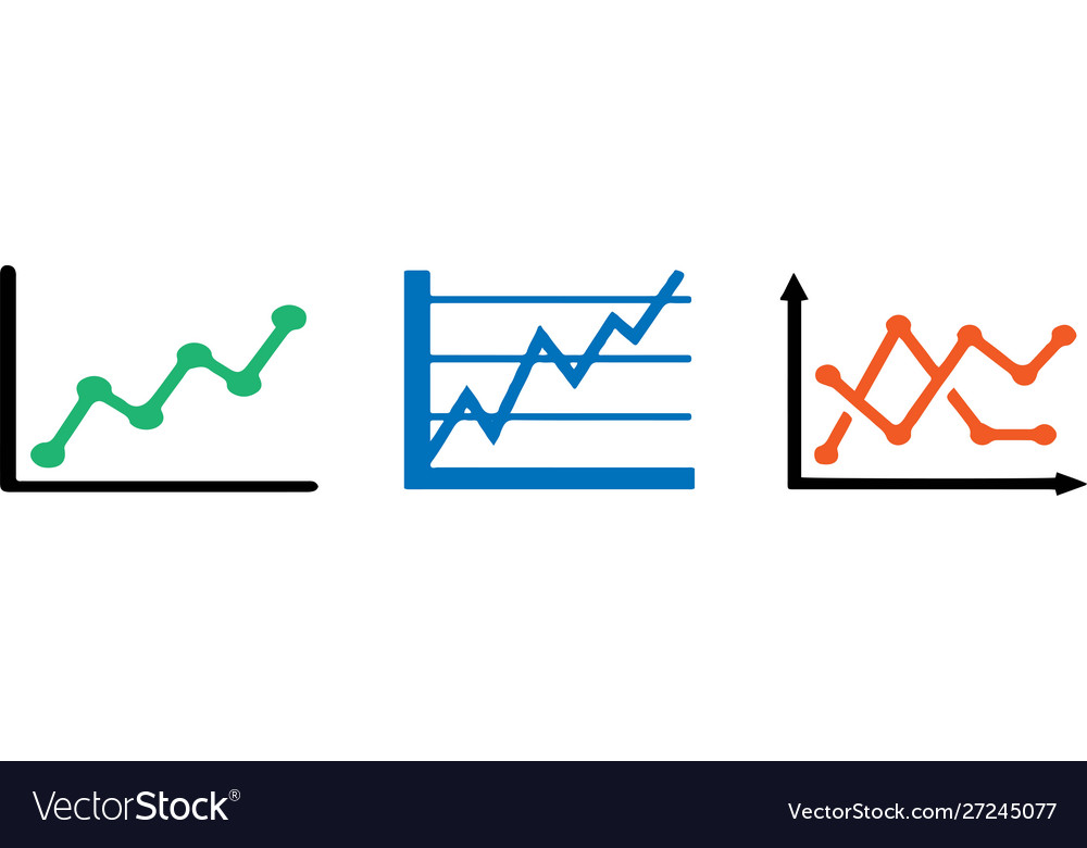 Graph icon on white background