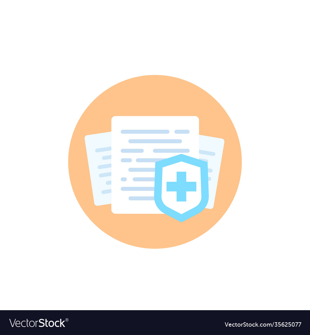 Health insurance or medical plan icon