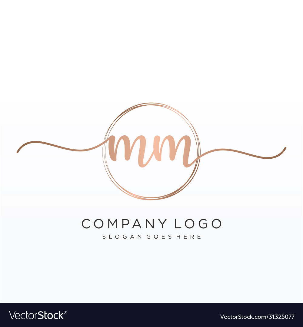 Mm initial handwriting logo design