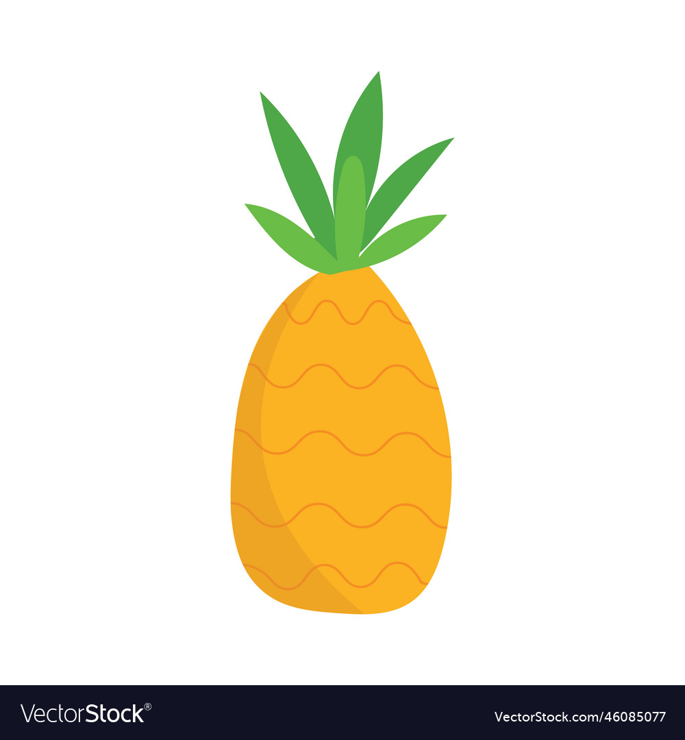 Pineapple in doodle style Royalty Free Vector Image