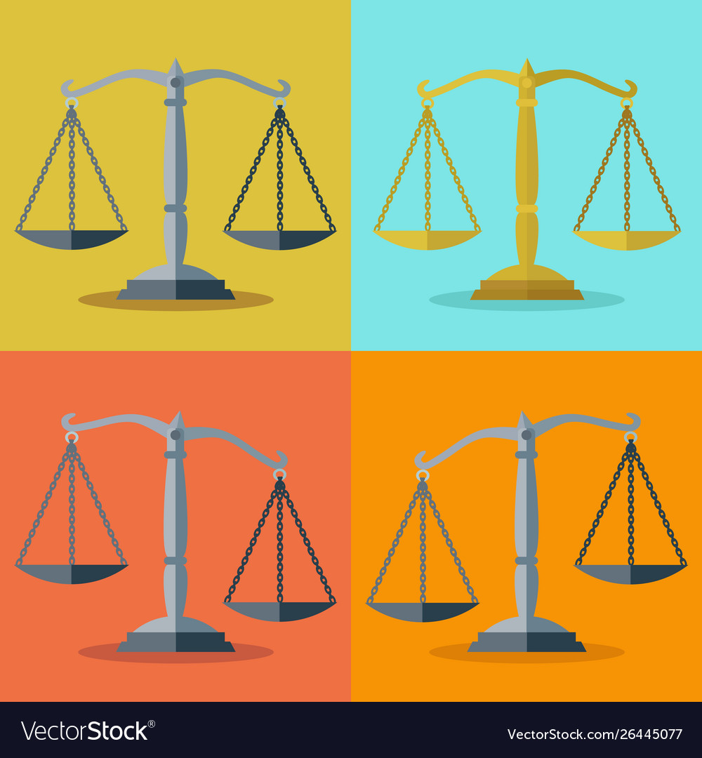 Scale set in different positions vector image Scale set in different positions