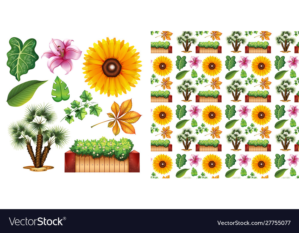 Seamless background design with isolated set vector image Seamless background design with isolated set