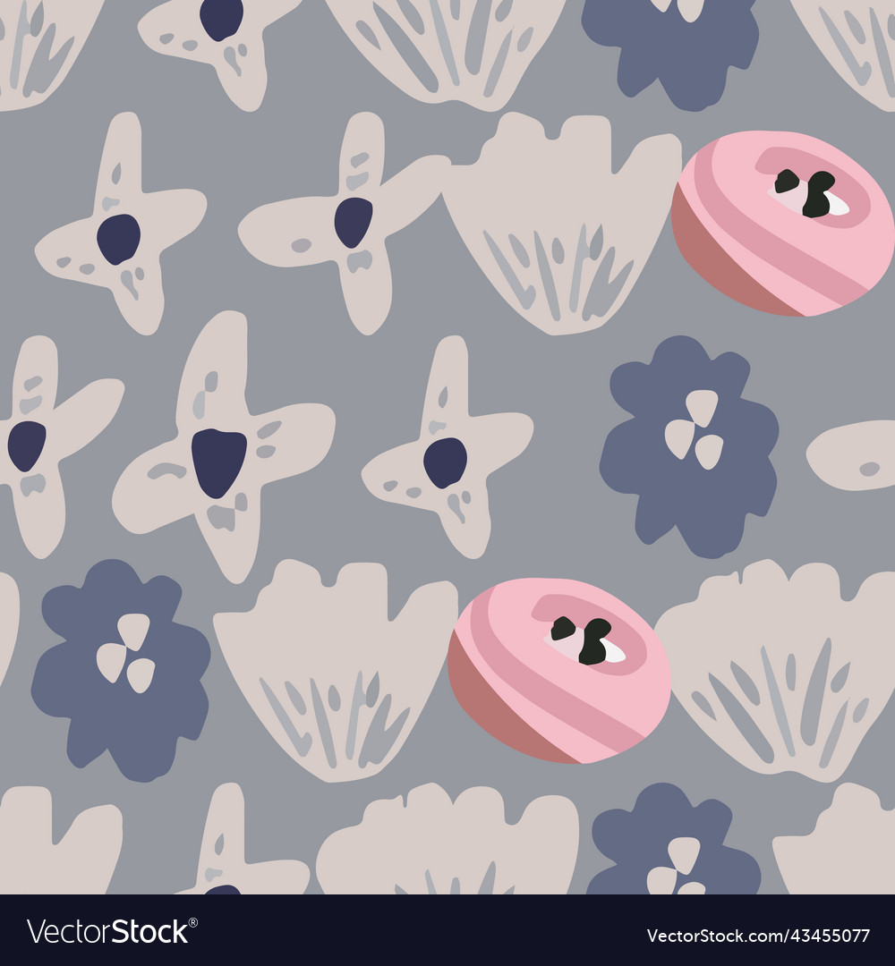 Seamless floral pattern abstract flowers