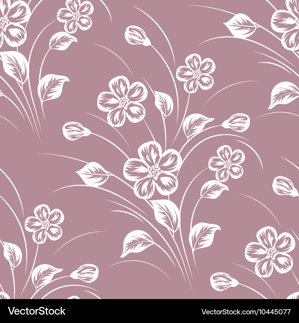 Seamless pattern with flowers Royalty Free Vector Image