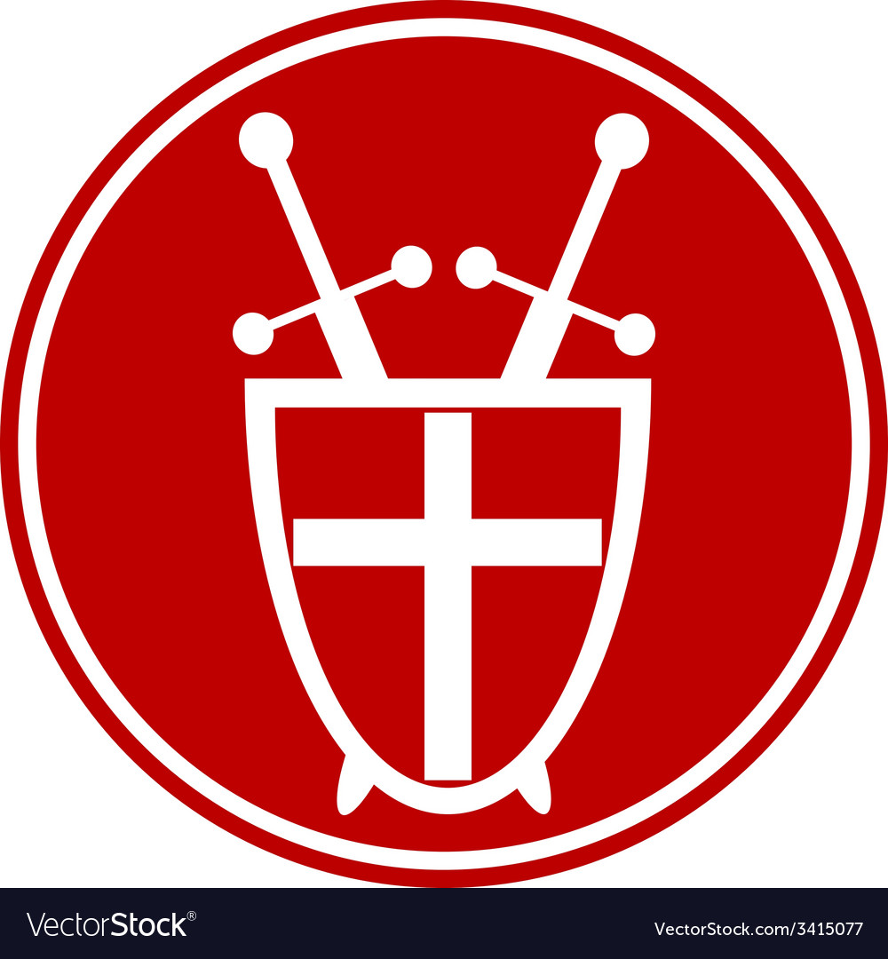 Shield and swords button