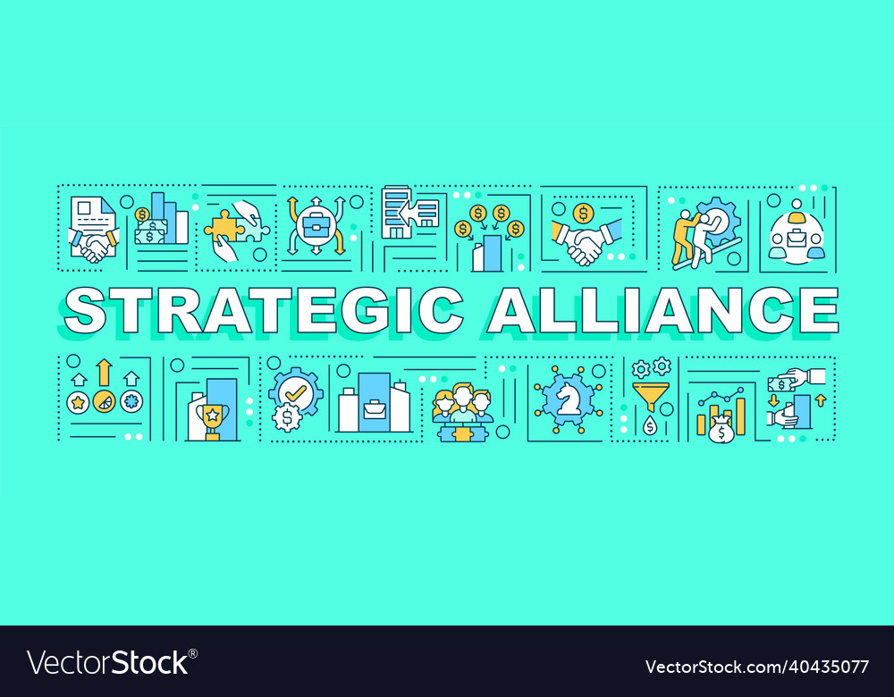 Strategic alliance word concepts banner