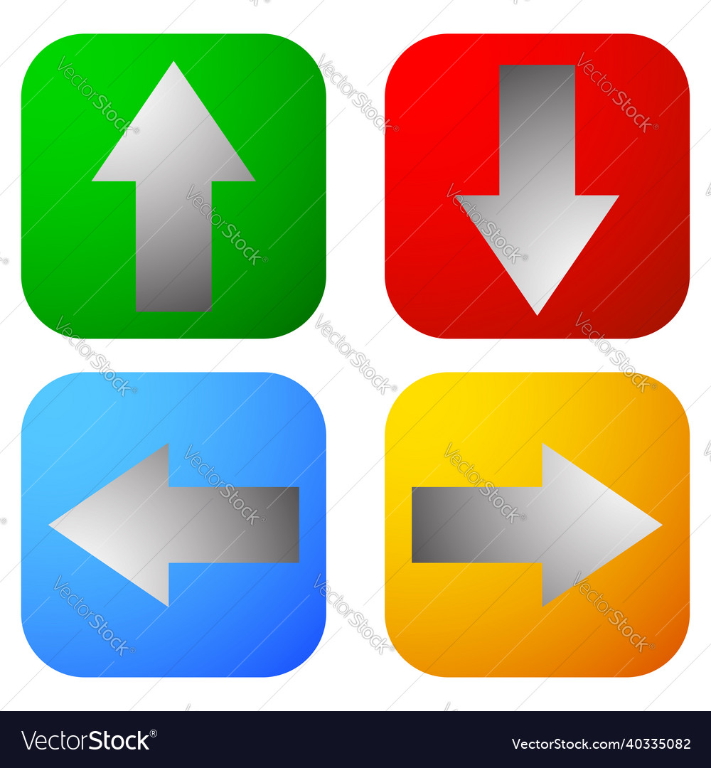 4-way arrows pointers cursors shapes vector image 4-way arrows pointers cursors shapes
