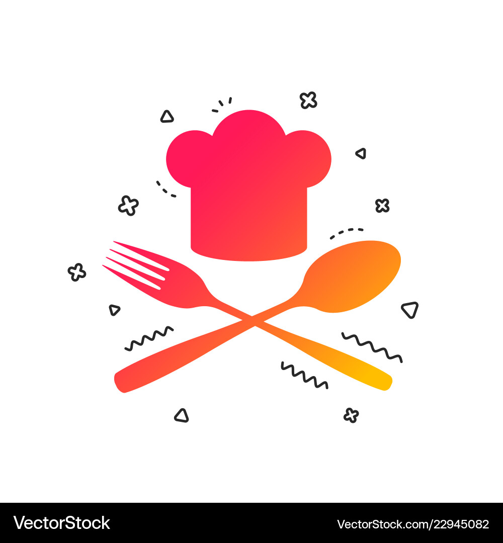 Chef hat sign icon cooking symbol Royalty Free Vector Image