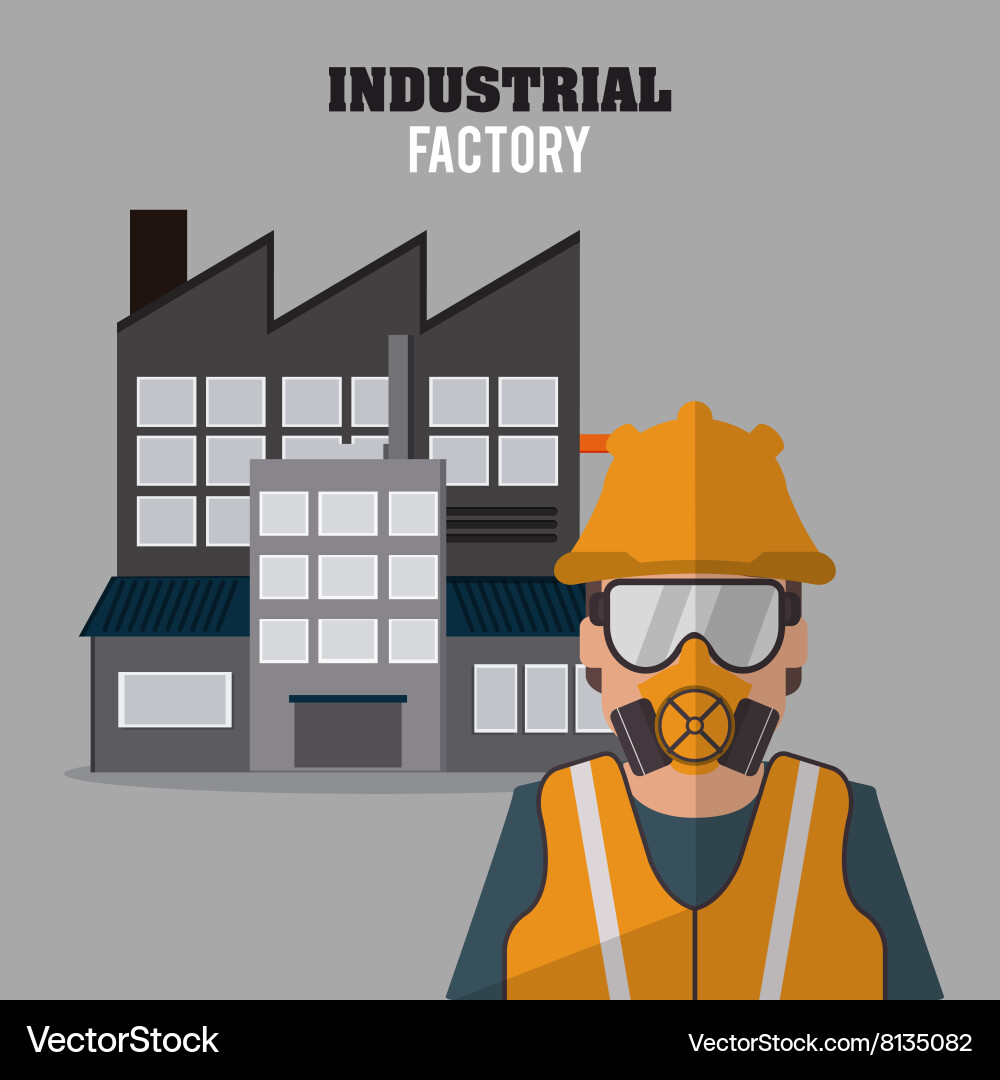 Industrial factory design Royalty Free Vector Image
