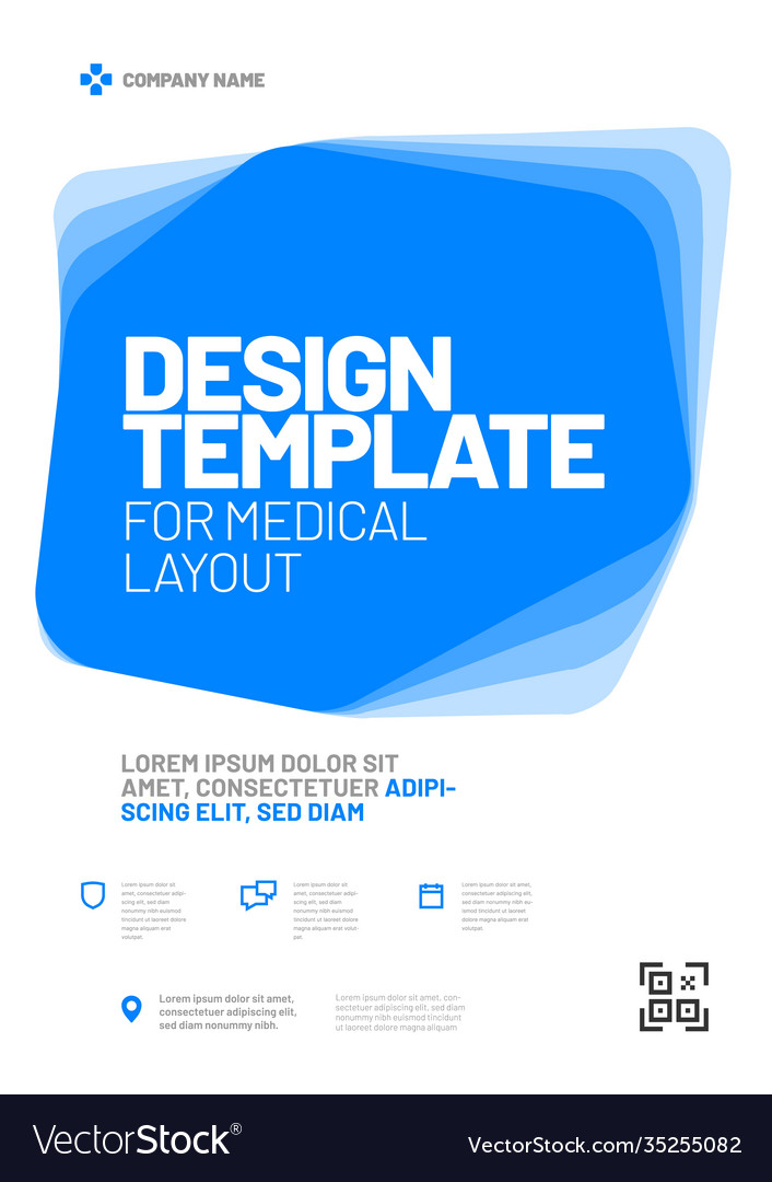 Layout design template for medicine a4 Royalty Free Vector