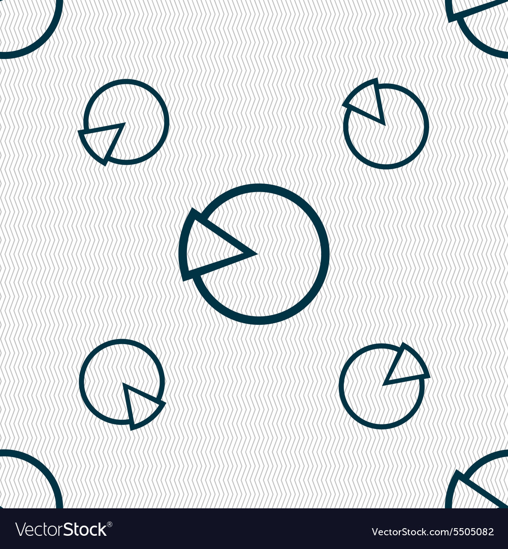 Pie chart graph icon sign seamless pattern