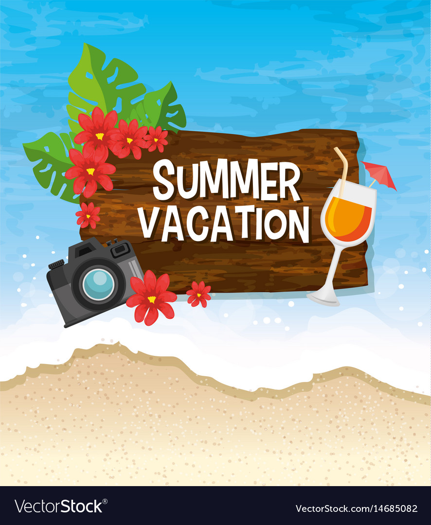 Summer vacation design Royalty Free Vector Image