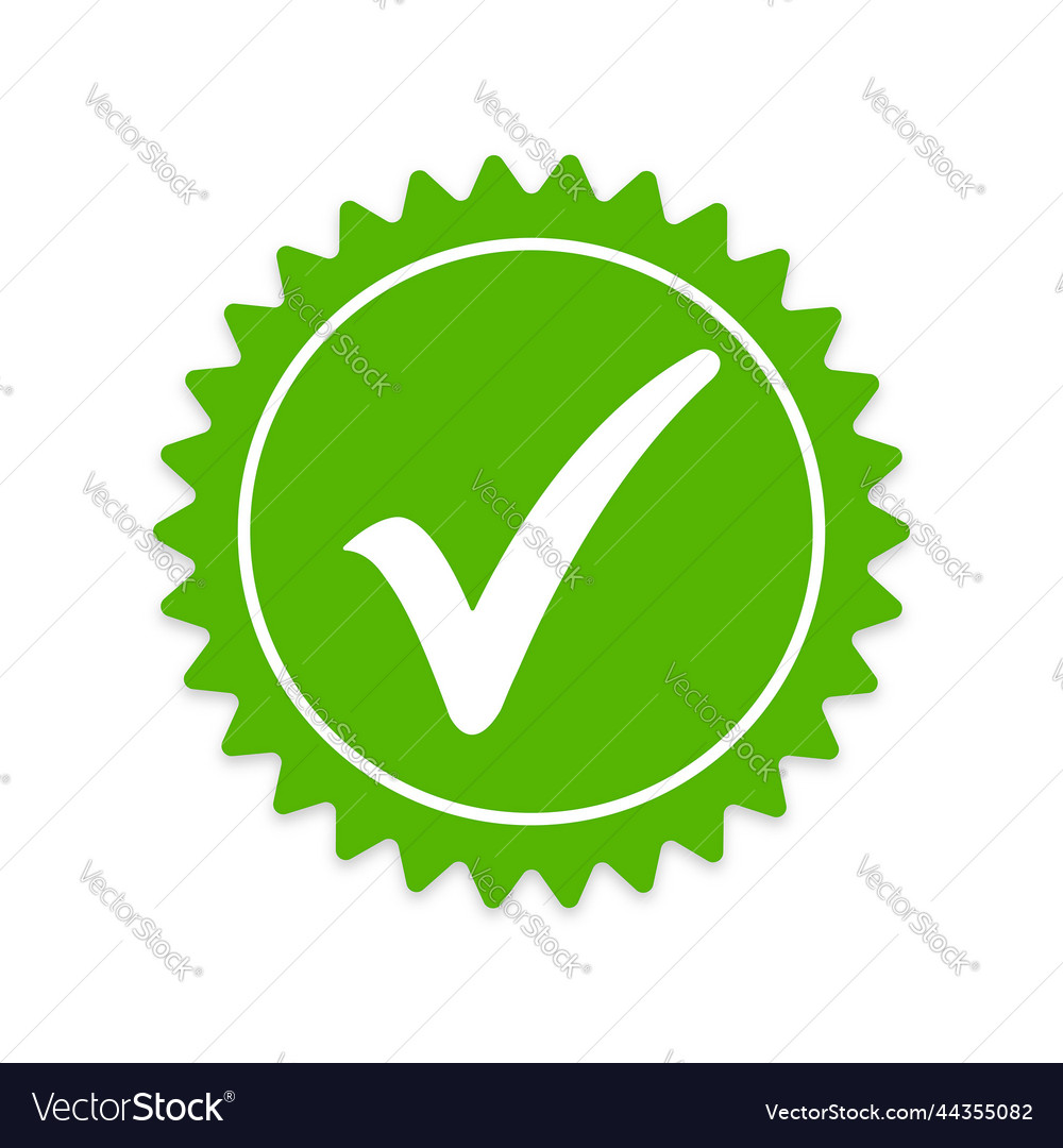 Tick check mark stamp Royalty Free Vector Image