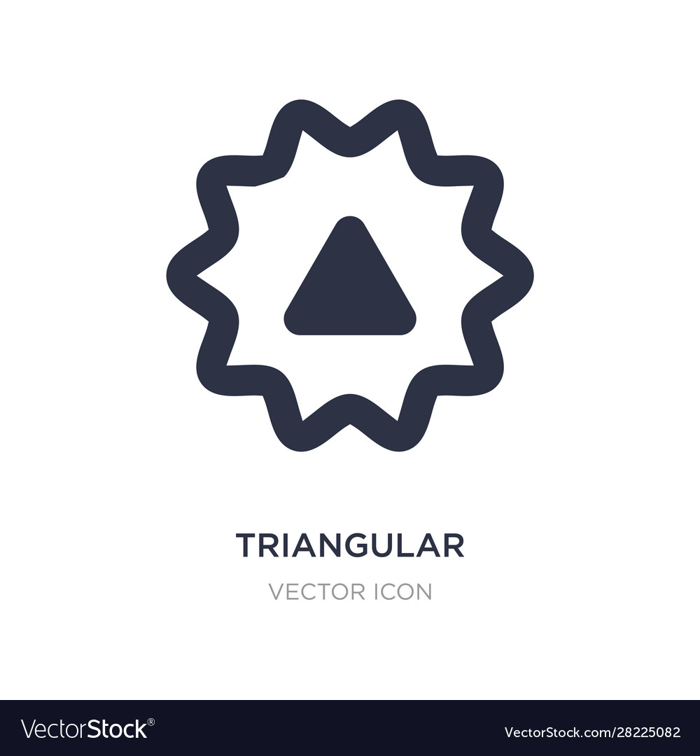 Triangular icon on white background simple vector image Triangular icon on white background simple