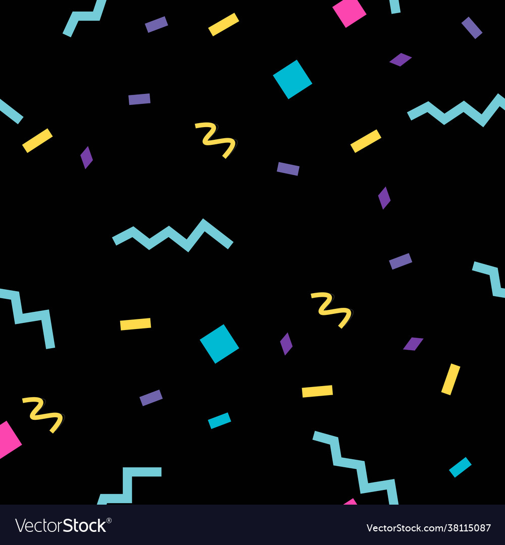 90s and 80s style seamless pattern vector image 90s and 80s style seamless pattern