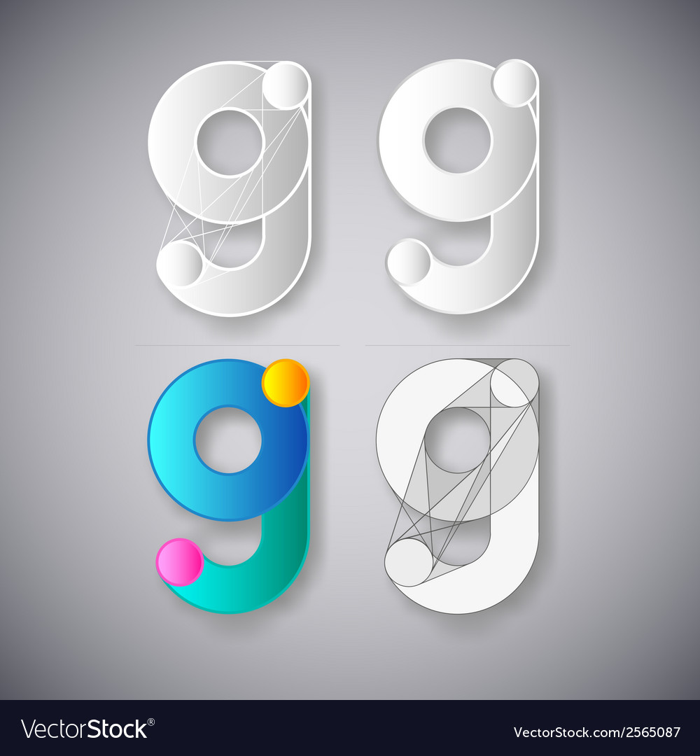 Abstract combination of letter g