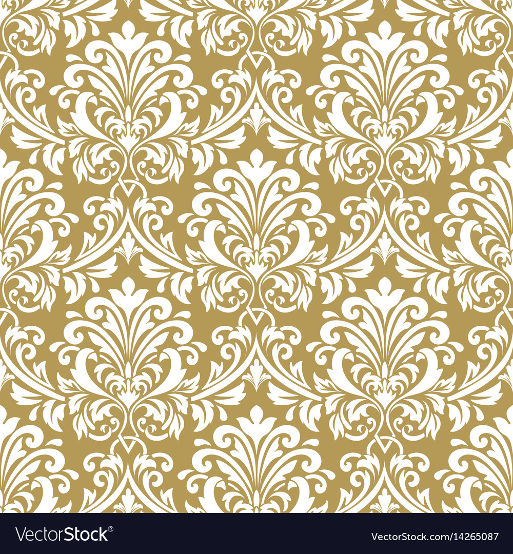 Damask seamless pattern background classical Vector Image