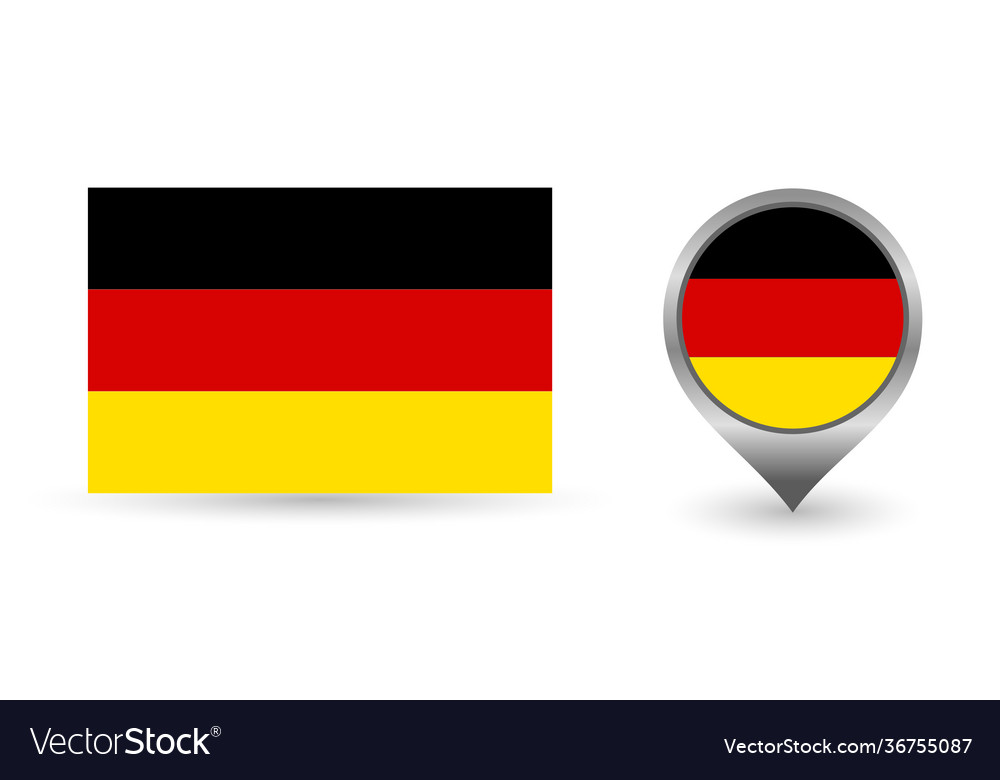 Flag germany location point with