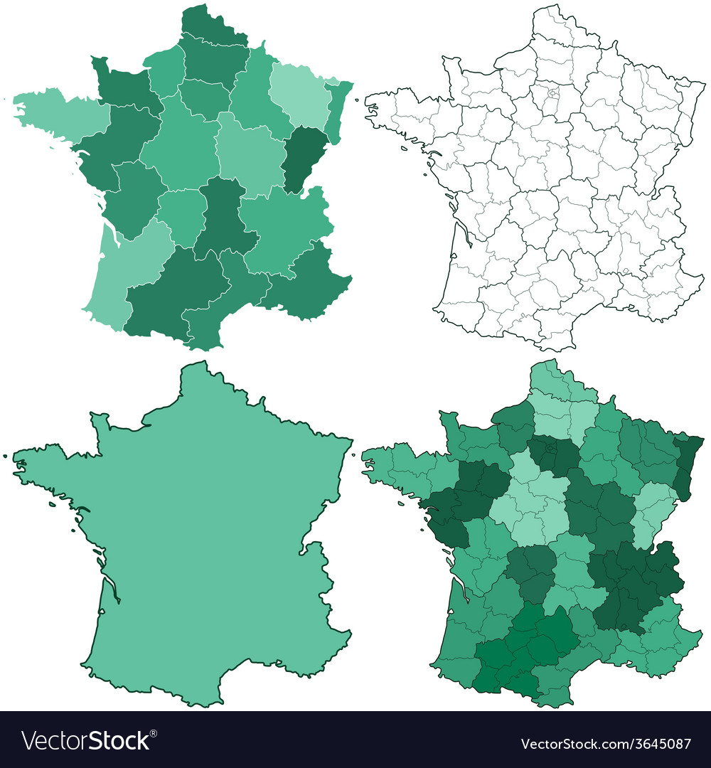 France maps Royalty Free Vector Image - VectorStock