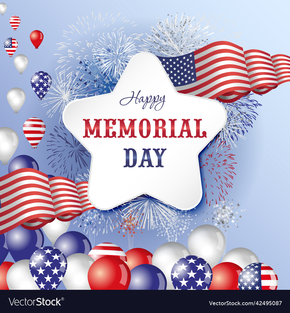 Memorial us paper 3 d Royalty Free Vector Image