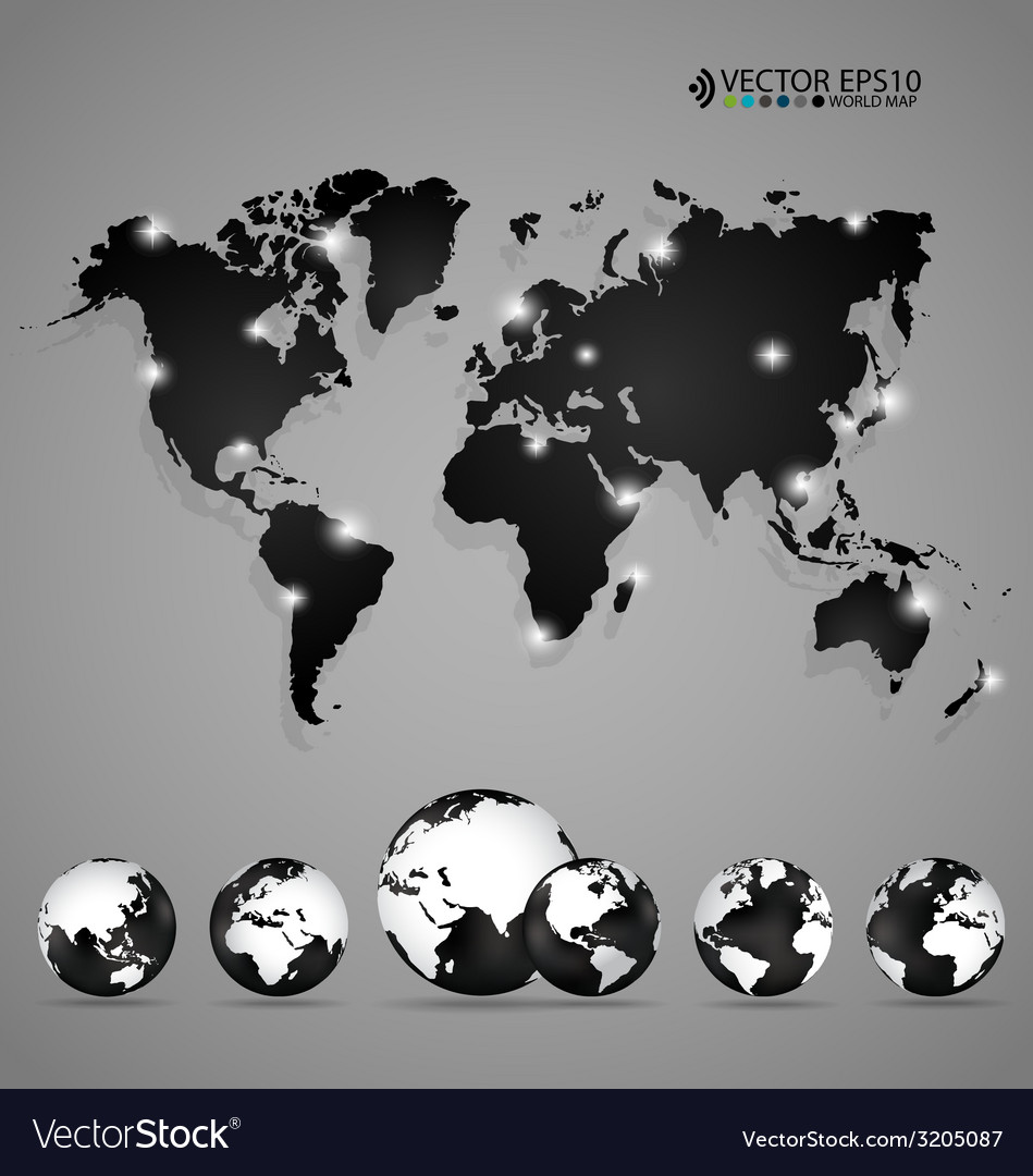 Modern world map design