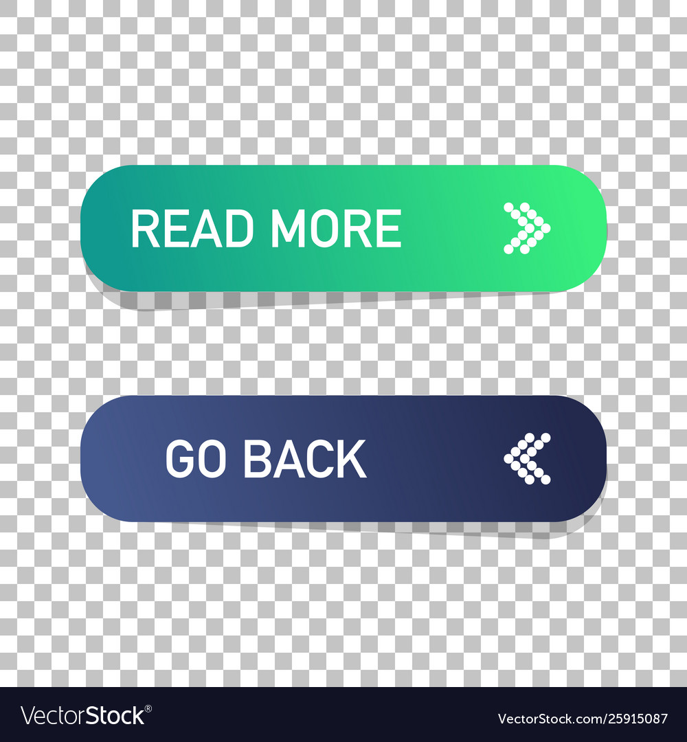 read-more-and-go-back-button-isolated-web-design-vector-image