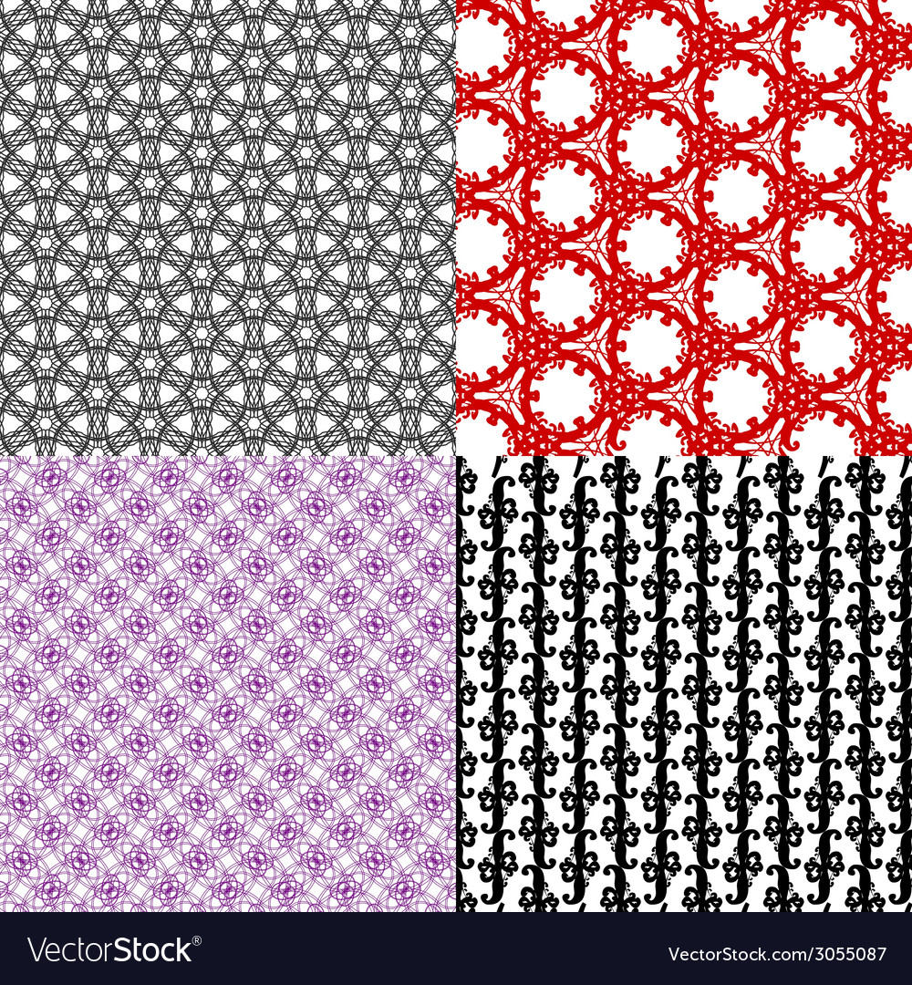 Set of geometric pattern in op art design
