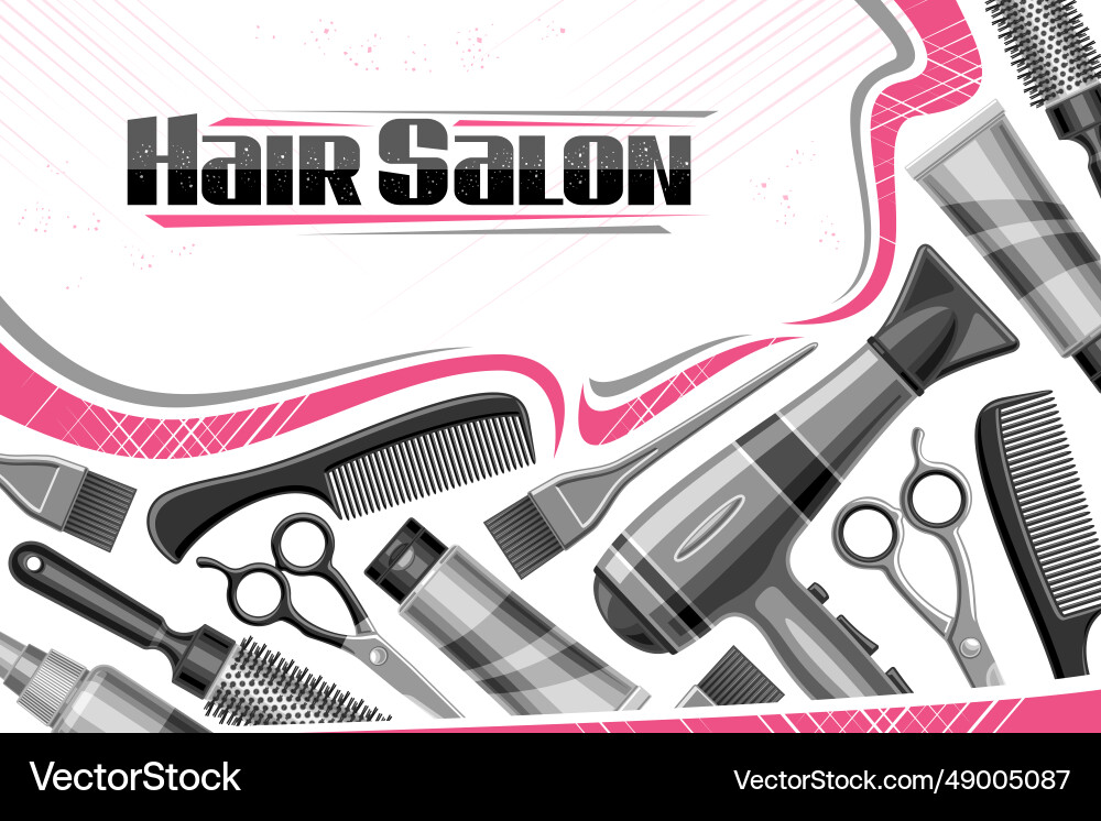 Template for hair salon Royalty Free Vector Image