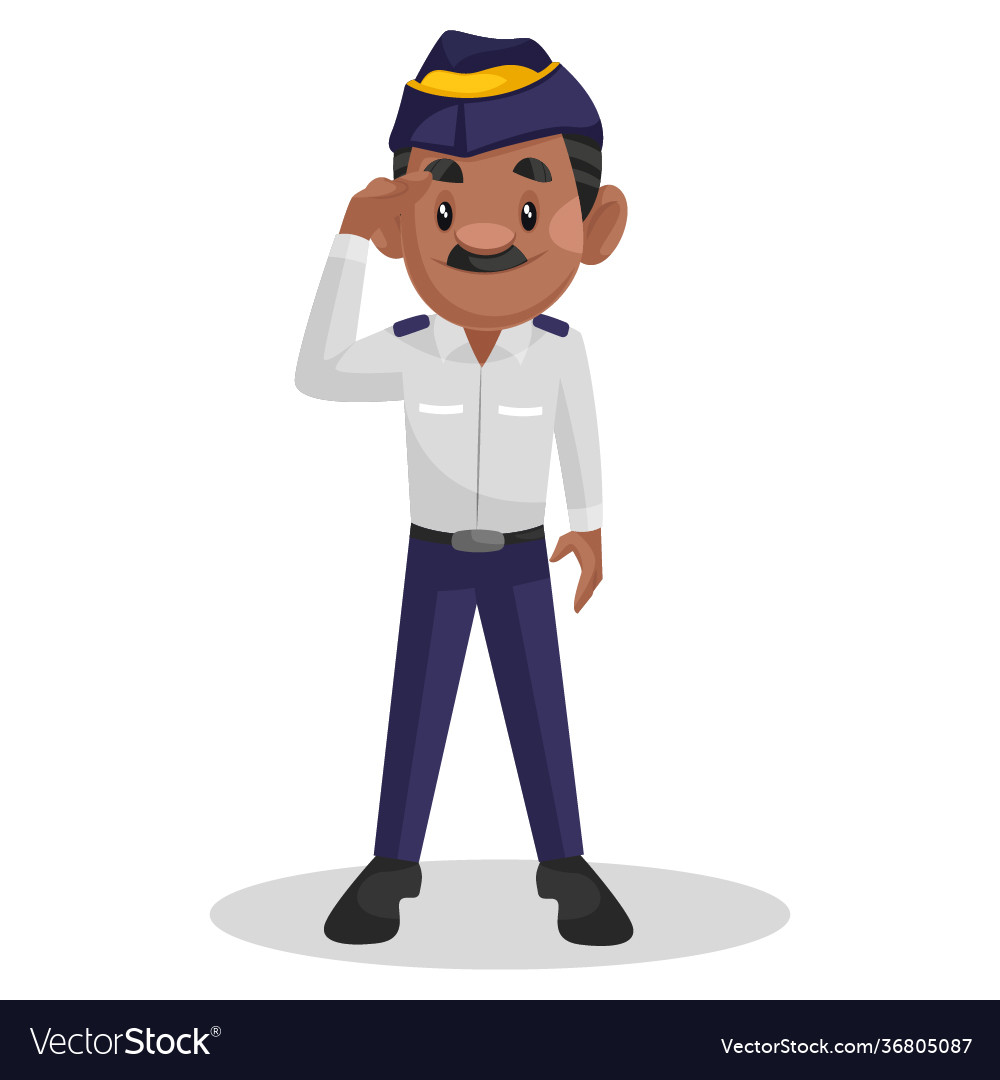 Traffic Police Cartoon Royalty Free Vector Image