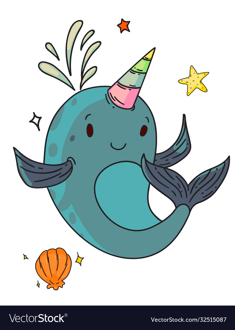 Unicorn narwhal fantasy creature