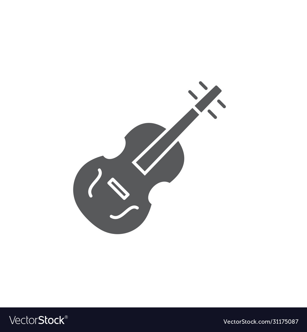 Violin icon symbol music isolated on white