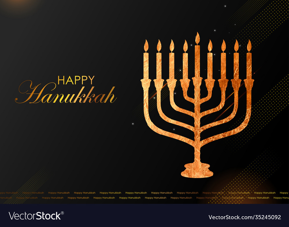 Happy hanukkah jewish holiday festival greetings Vector Image