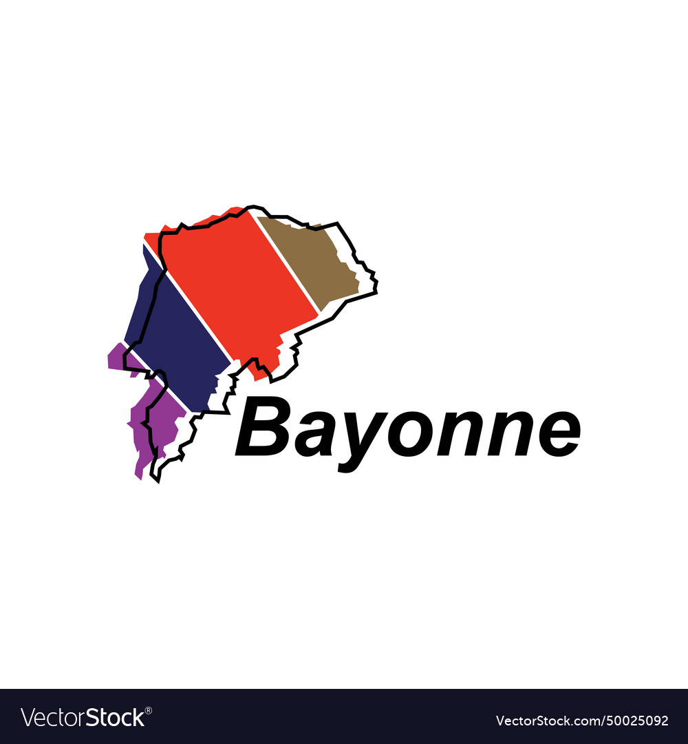 Map city of bayonne design template world