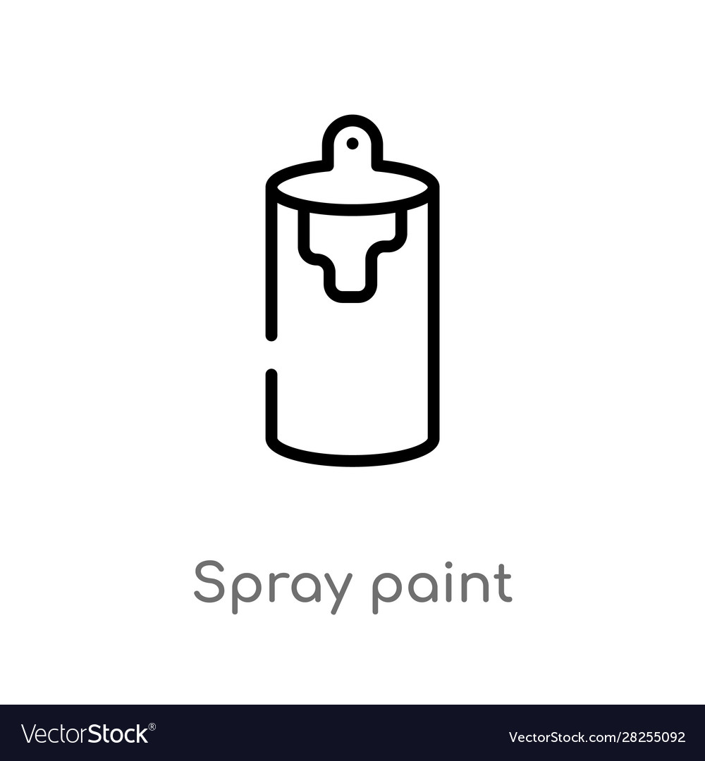 Outline Sprühfarbe Icon isoliert schwarz einfach