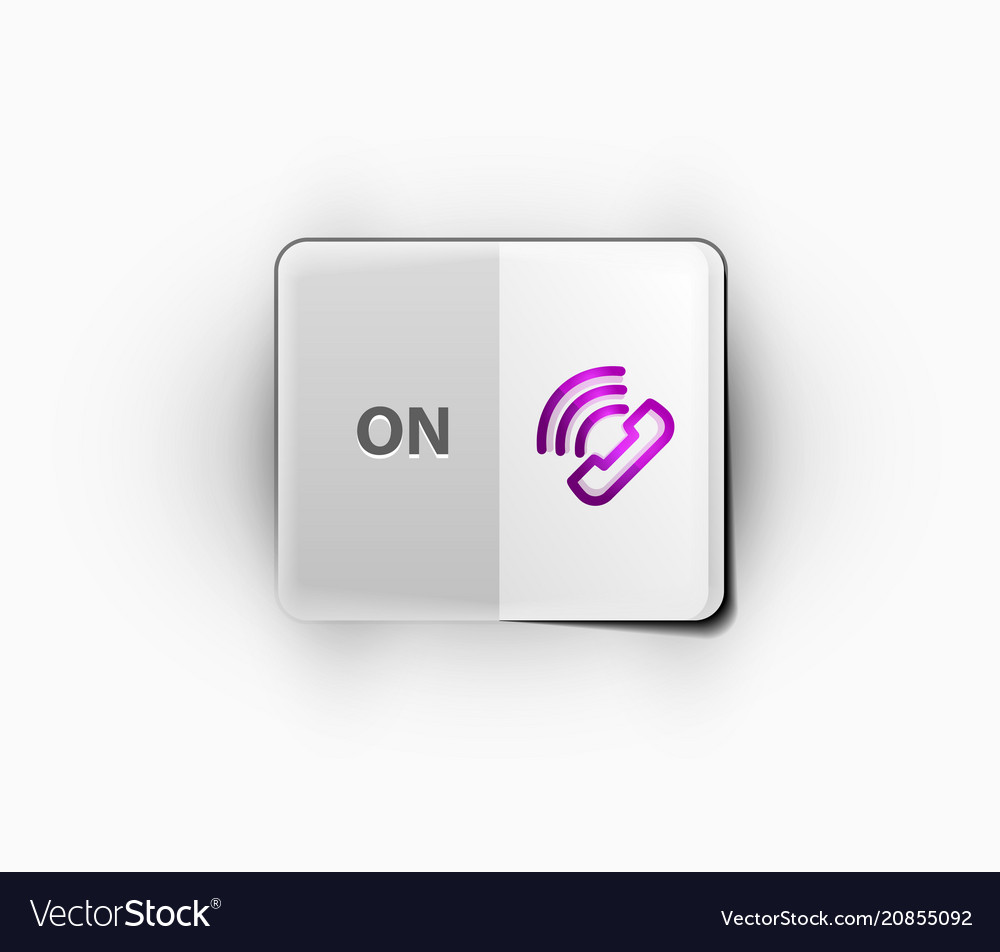 Phone button call support idea vector image Phone button call support idea