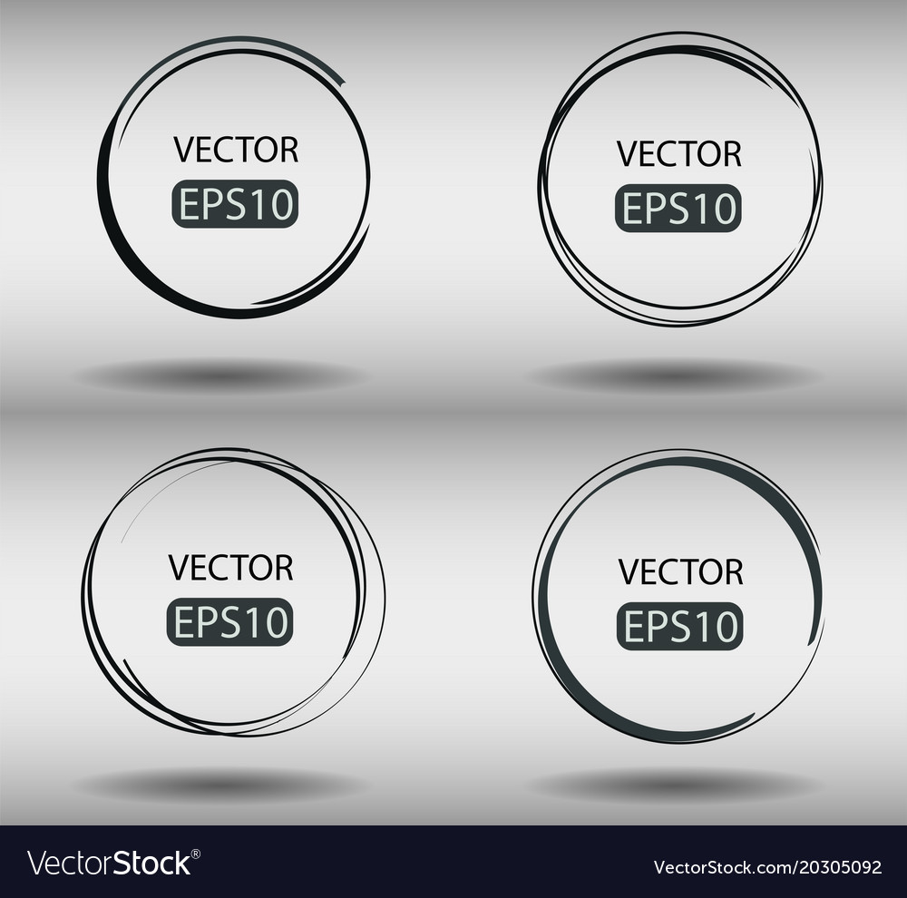Scribble circles Royalty Free Vector Image - VectorStock