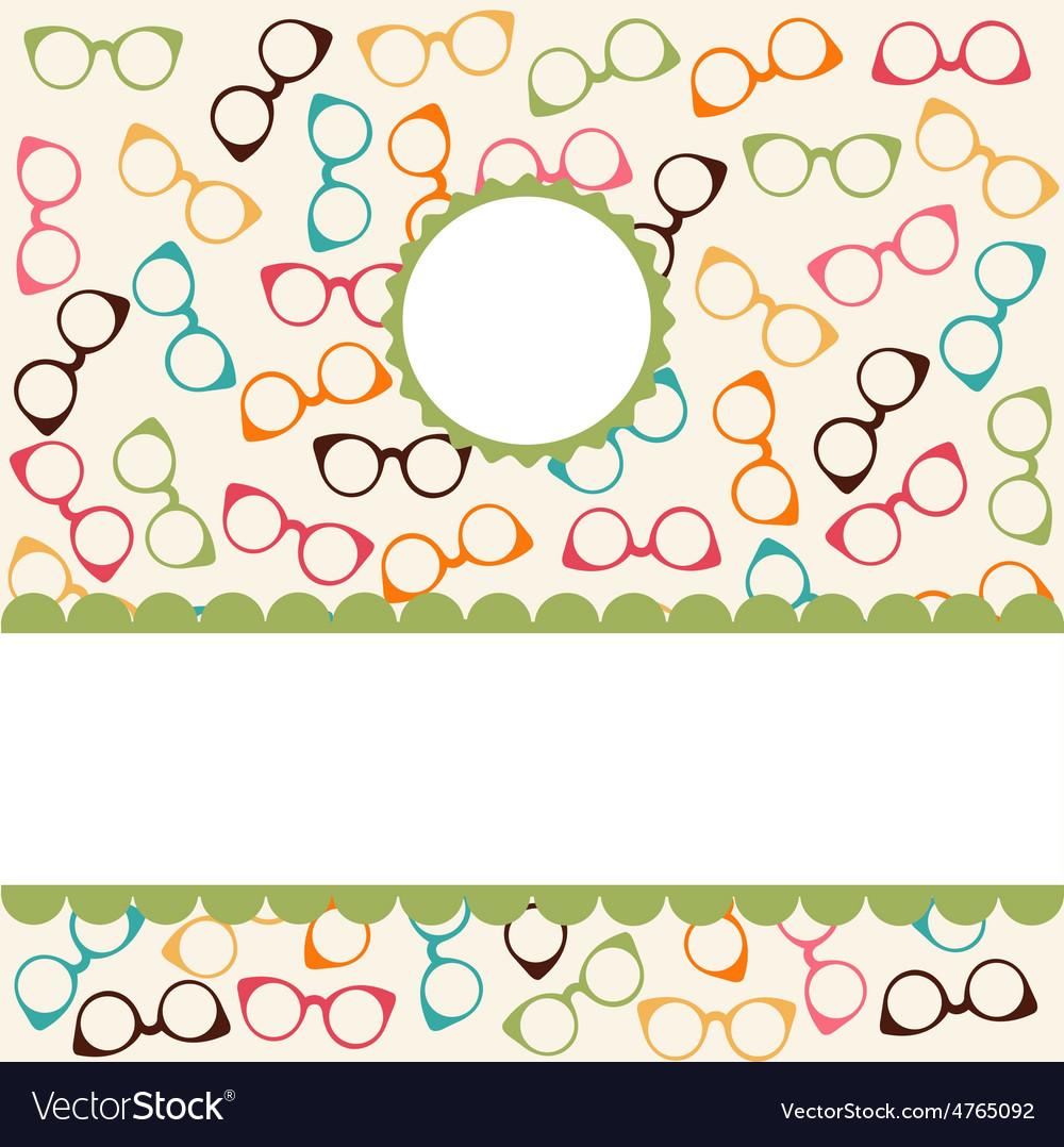 Seamless colorful pattern with glasses