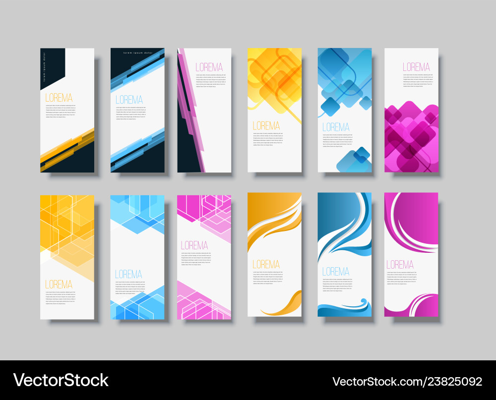 Set Of Banner Background Template Royalty Free Vector Image