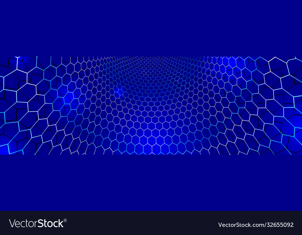 Technology abstract background with hexagons mesh vector image Technology abstract background with hexagons mesh