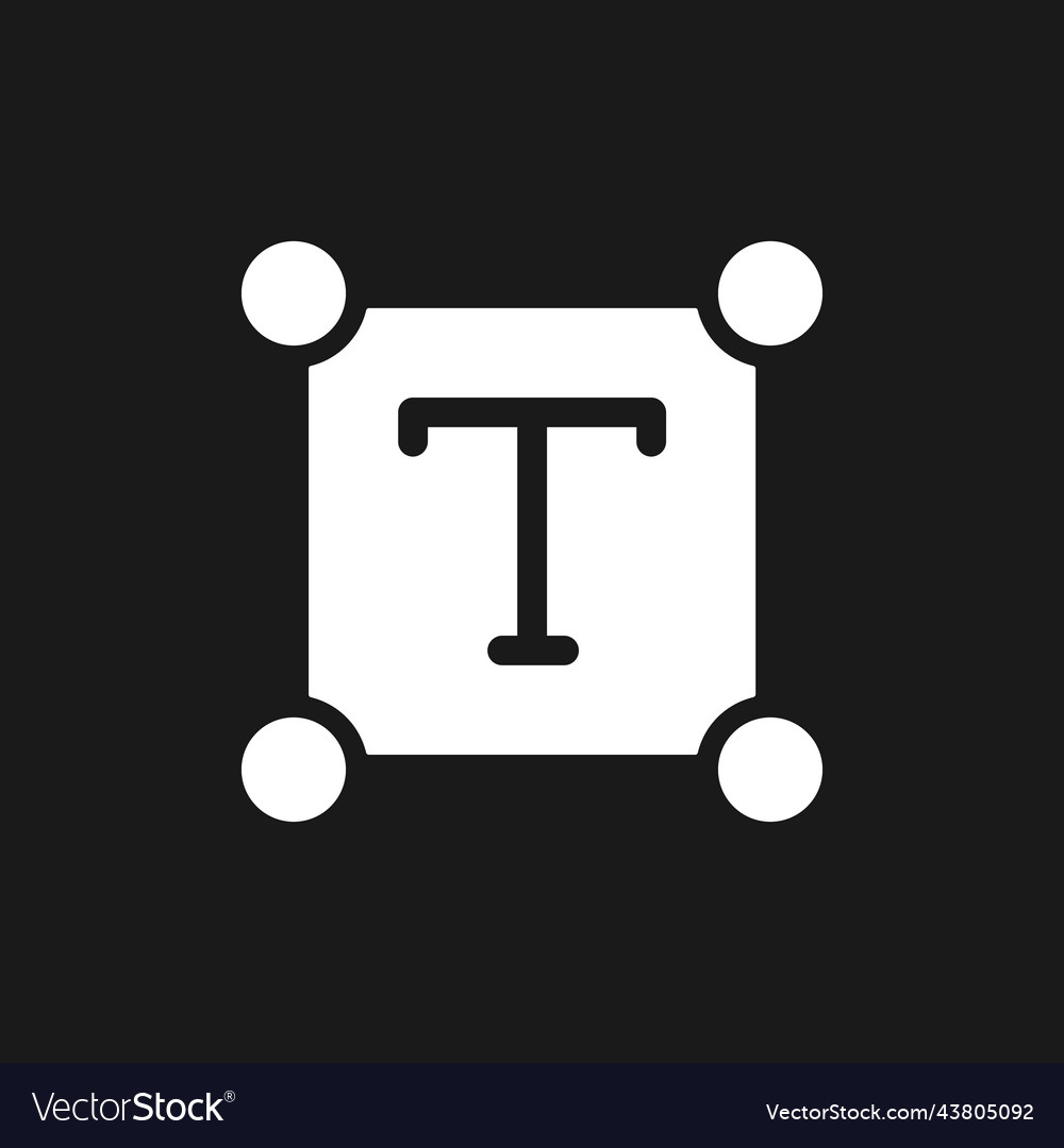 Text dark mode glyph ui icon