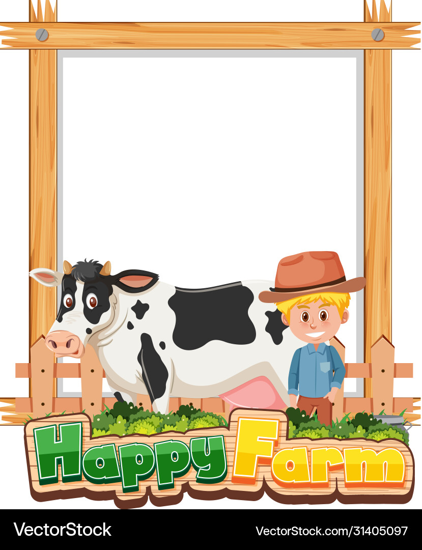 Border frame template with gardening theme Vector Image