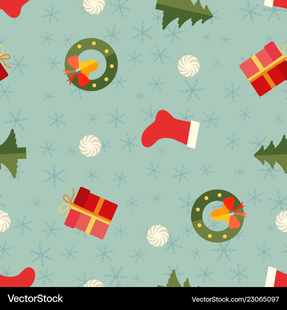 Christmas seamless pattern Royalty Free Vector Image