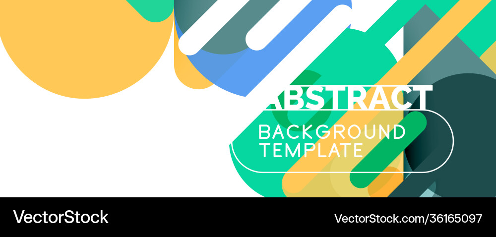 Modern geometric round shapes and dynamic lines Vector Image