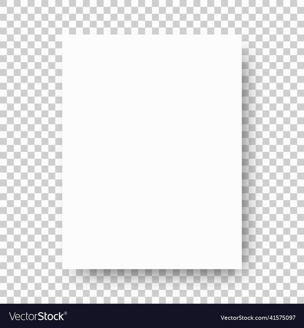 Paper template with shadows Royalty Free Vector Image