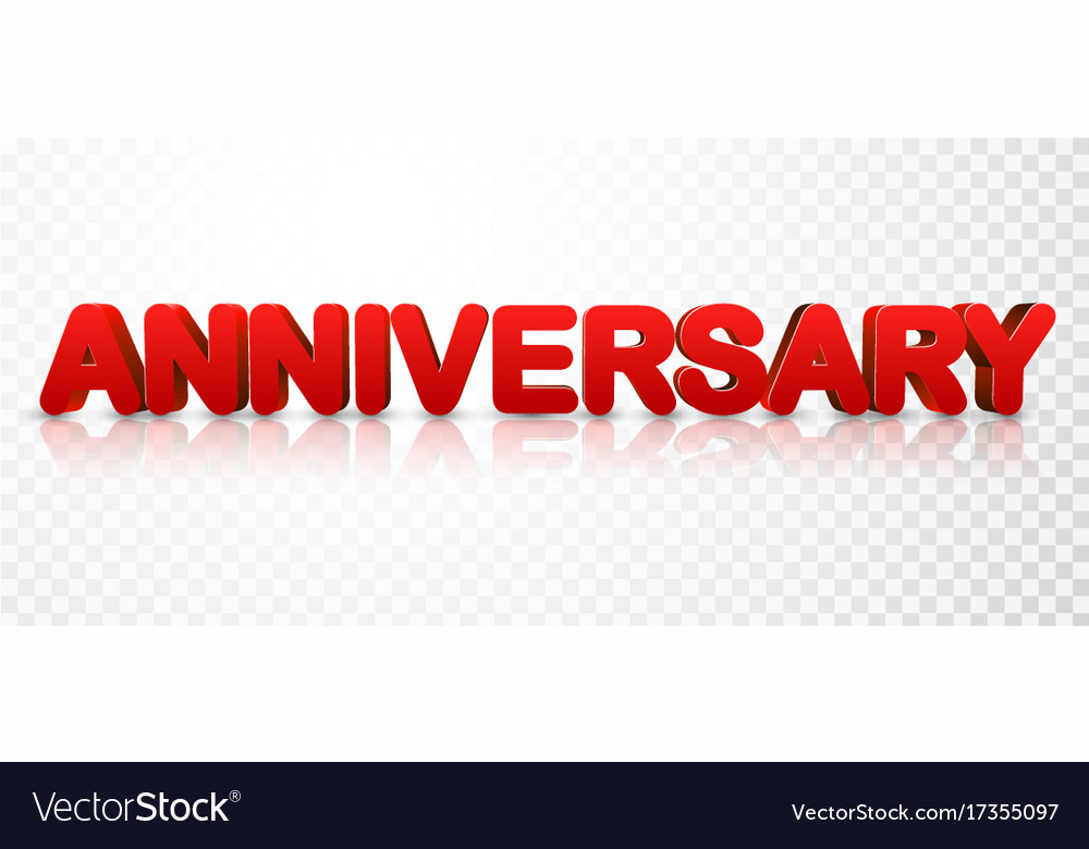 Red anniversary 3d banner