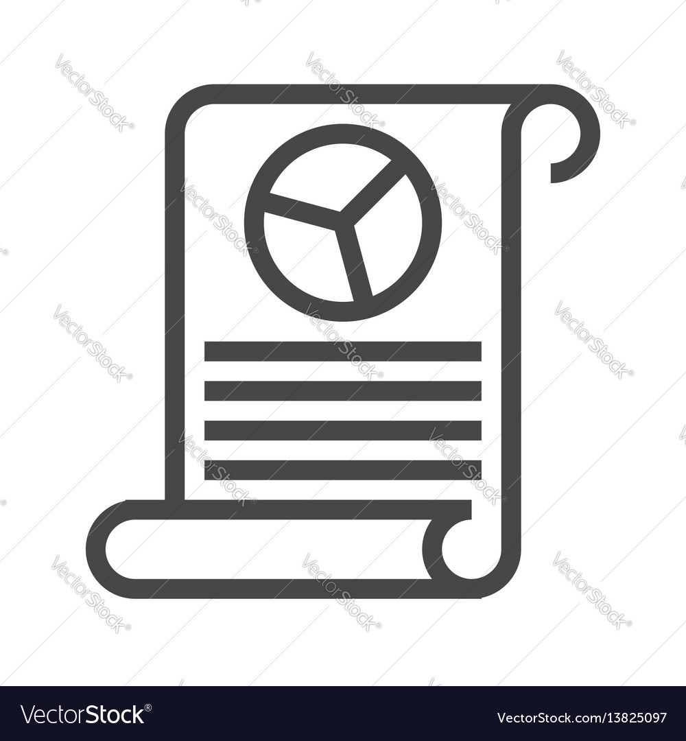 Report Thin Line Icon - Data Analysis