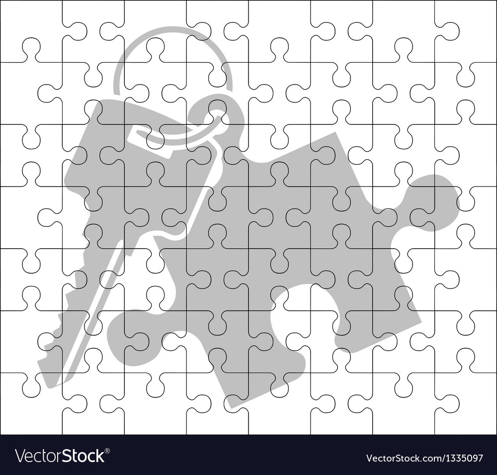 stencil of puzzle key royalty free vector image puzzle stencil