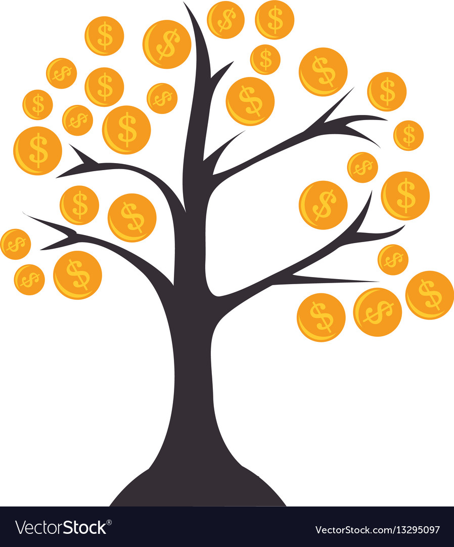 Tree with coins icon