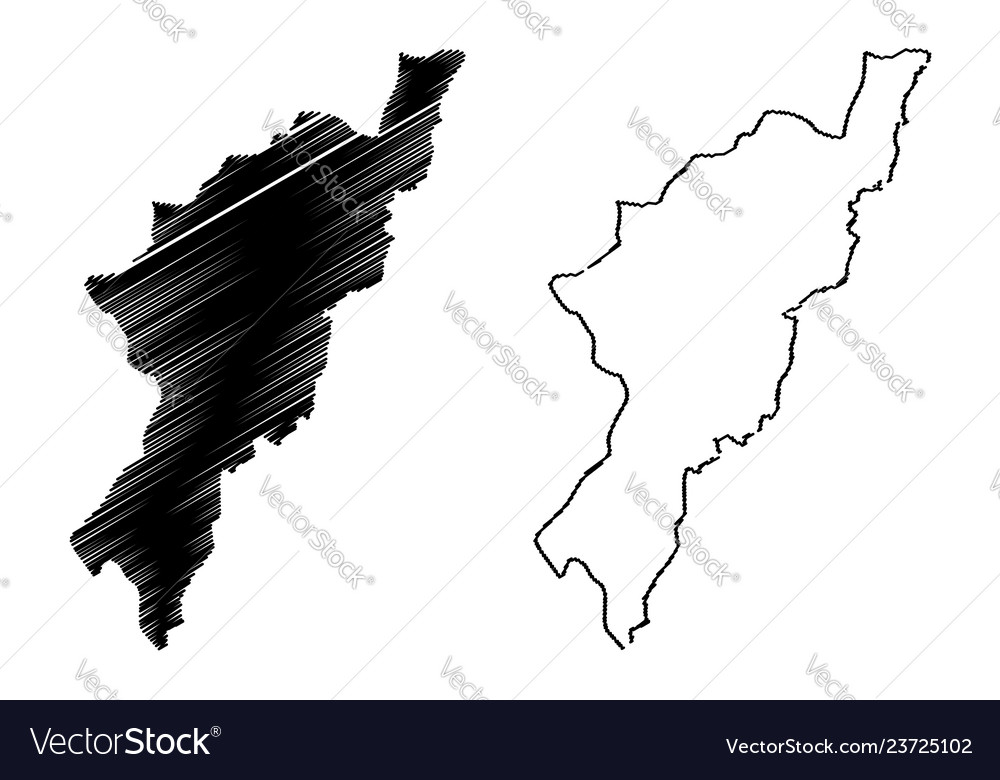 Adamawa state map vector image Adamawa state map